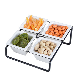 酒吧ktv专用水果拼盘分四九宫格果盘坚果干果小吃零食摆放盘 创意