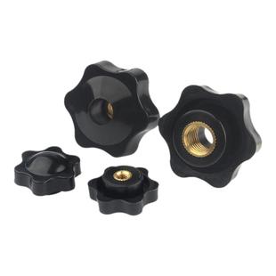 五角星型手柄螺母 星形旋钮塑胶木把手梅花胶头手拧螺母M4M6M8M10