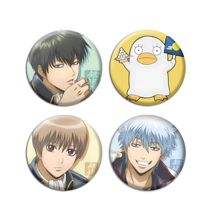 二次元动漫周边银魂吧唧调酒师坂田银时金属徽章服饰胸针装饰挂件