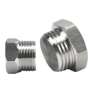 304不锈钢堵头英制G外六角外丝堵头PT管堵油塞螺塞2分3分4分1寸