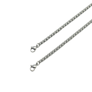 钛钢防水双挂扣方珍珠衣服链diy时尚双扣链条双扣链接链手工链