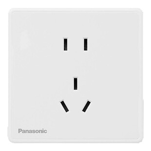 松下 Panasonic WZL白色系列开关插座家用墙壁开关面板大间距五孔