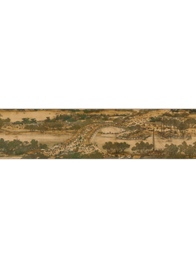 仿古山水花鸟挂画茶楼卷轴画十大传世名画千里江山清清明上河图