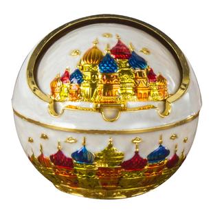 客厅创意合金潮流轻奢可爱带盖防摔防飞灰烟味摆件欧式烟灰缸大号