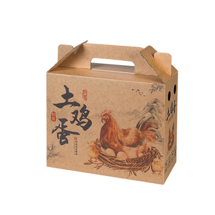 土鸡蛋包装盒礼盒30枚50枚高档手提空盒子定制做柴草苯鸡蛋礼品盒