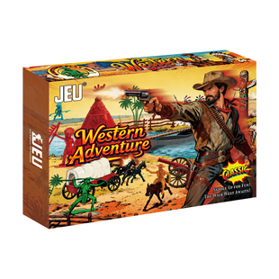 JEU旧义怀旧印第安人小兵人玩具西部牛仔马车场景中古模型儿童