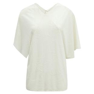 COCOBELLA[竹叶提花]新中式国风蝙蝠袖针织衫松弛感上衣TS7019