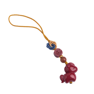 2026马年本命年朱砂手机链小马福运朱砂手机挂件送朋友吊坠挂件