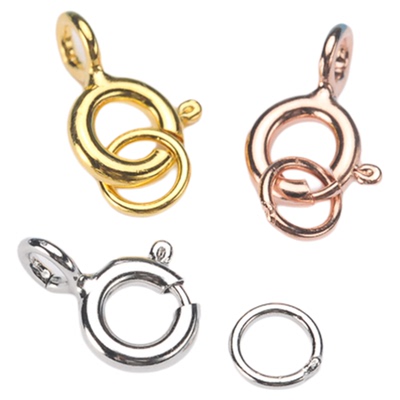 保色纯银弹簧扣卡扣diy手链配件