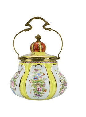 陶瓷储物罐带提手茶叶罐装饰摆件