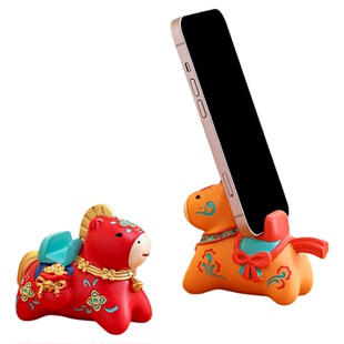 马上发财手机支架摆件桌面装饰品马年吉祥物伴手礼品新年礼物送女