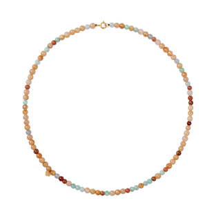 炙真银楼彩 18K金天然翡翠项链女款新中式轻奢锁骨链玉石黄翡吊坠