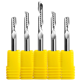 3.175左旋单刃螺旋铣刀雕刻机刀头4mm数控亚克力PVC专用雕刻刀具