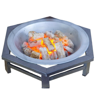 木炭烤火盆农村家用老式取暖烤火炉碳盆围炉煮茶户外烧烤架篝火盆