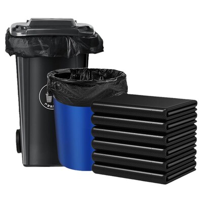 汉世刘家大号平口黑色塑料垃圾袋