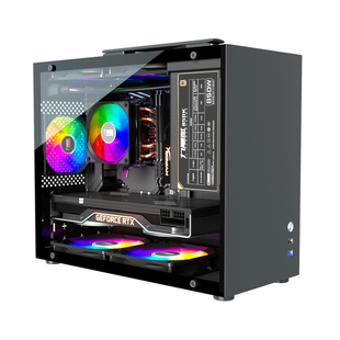 九尾狐H7 diy组装电脑机箱台式机手提atx小型主机箱matx主板itx