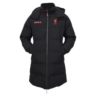 【官方正版】利物浦俱乐部 丨队徽棉服长款连帽冬季保暖休闲球迷