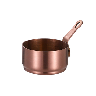 304不锈钢酱汁杯带把蘸料碟西餐厅牛排酱料杯番茄酱杯斗餐具商用