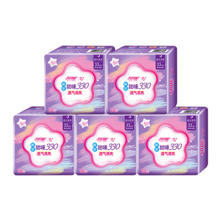 月月舒卫生巾 棉柔透气加长夜用瞬吸防漏姨妈巾整夜甜睡330mm整箱