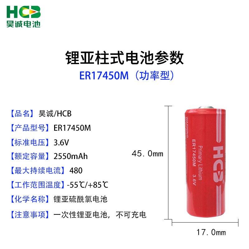 HCB昊诚ER17450M家用IC表卡冷水智能锂电池3.6V仪表流量计热量表