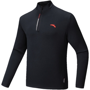 安踏加绒长袖t恤男CHN系列商场同款半拉链卫衣通勤上衣152617407