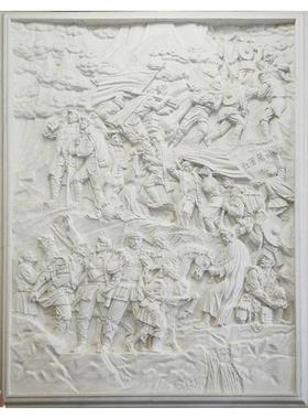 抗美援朝人物浮雕背景墙文化