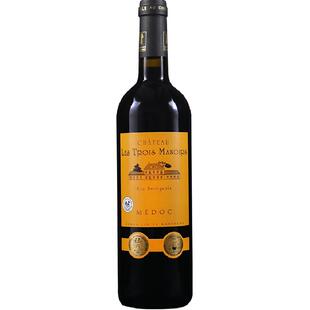 红酒干红葡萄酒三堡酒庄法国波尔多原瓶进口中级庄干红葡萄酒红酒