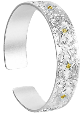 吴越老银铺足银9999九叠锦手镯女