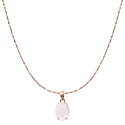 DW项链女天然彩色宝石吊坠叠戴