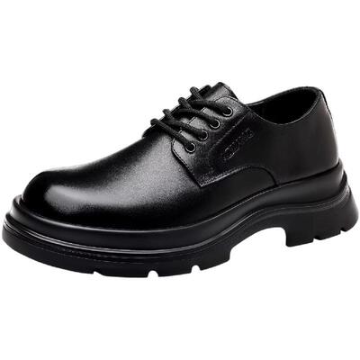 奥康春季厚底真皮德比正装男鞋