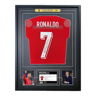 C罗2026美加墨世界杯签名印签足球衣装裱相框装饰展示送球迷礼物