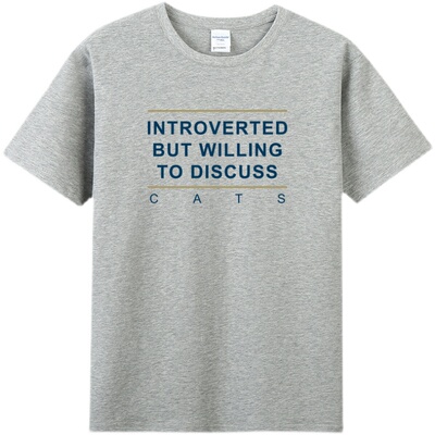 WEWLE猫奴纯棉短袖T恤