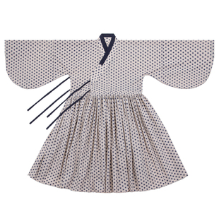 谜阿凰【心澜】明制复原色织琵琶袖贴里汉服连衣裙宽松日常春款女