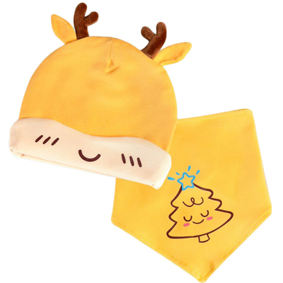 春秋薄款纯棉可爱男宝婴儿帽子