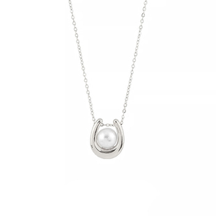 「栀香」天然淡水珍珠吊坠项链女925纯银颈链锁骨链轻奢小众首饰