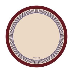 简序现代简约风轻奢圆形餐桌垫防水防油免洗桌布家用防烫圆桌垫子