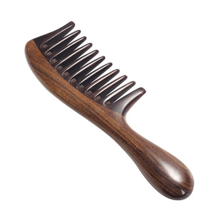 沉贵宝大宽齿木梳卷发男女长发专用头皮经络按摩檀木梳子刻字礼物