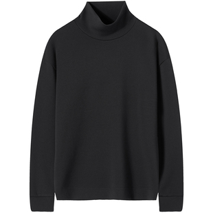 石见山秋冬羊毛莱赛尔混纺高领T恤男士高级感内搭长袖上衣打底衫