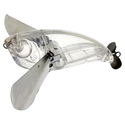 水面蝉金属桨路亚饵透明鱼饵胚体