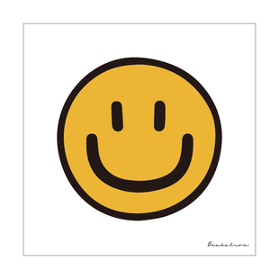 smile 可爱黄色笑脸画太阳花拍照直播间背景画 ins小清新装饰挂画