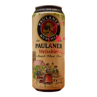 德国进口Paulaner柏龙 博龙 宝莱纳小麦白啤酒500ml罐装啤酒包邮
