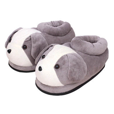 冬季棉拖鞋男可爱卡通棉拖女包跟厚底防滑居家室内防水保暖毛毛鞋
