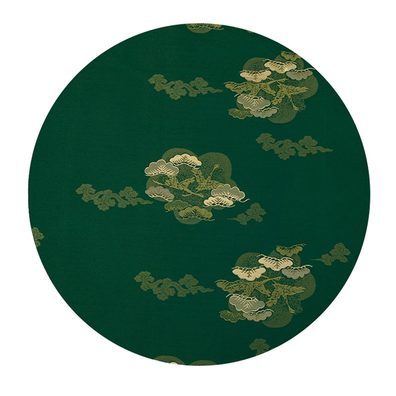 松叶布料织金暗纹织锦缎布料新中式口金旗袍连衣裙手作松鹤图