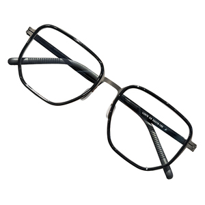 多边形黑框男大框眼镜大脸痞帅风