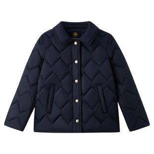 eland kids衣恋童装女童简约翻领棉服25冬季新品保暖外套