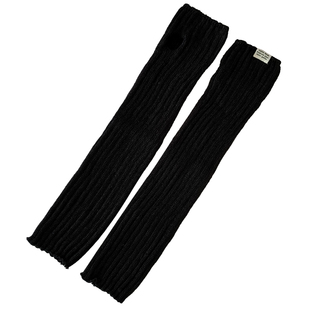 jk甜辣妹袖套布标亚文化针织毛线手臂套y2k千禧学生半指袖子手套