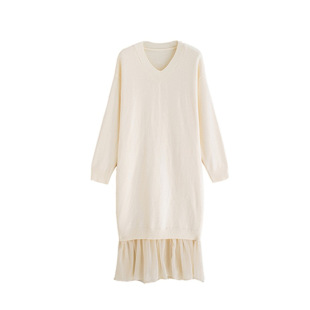 春秋款针织小香风减龄打底长裙2025年新款女装长袖连衣裙子秋冬季