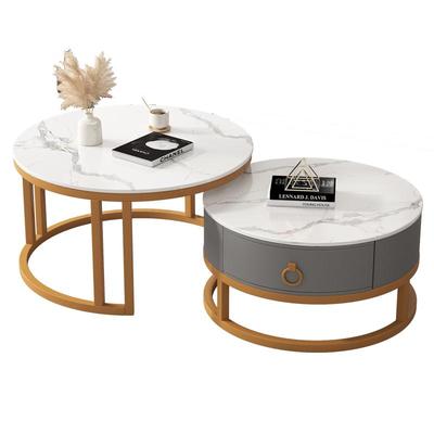 茶几奶油风客厅家用现代简约圆形