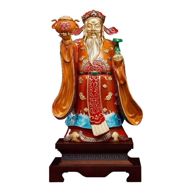 纯铜如意财神爷站像比干招财佛像