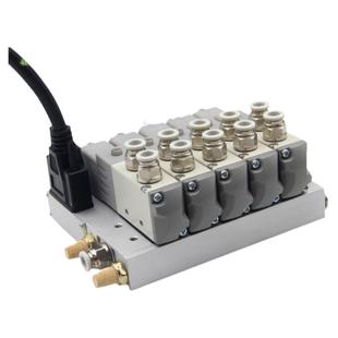 下插式集成气动电磁阀F3阀岛总线阀板4V210-08 24V汇流板阀组200M